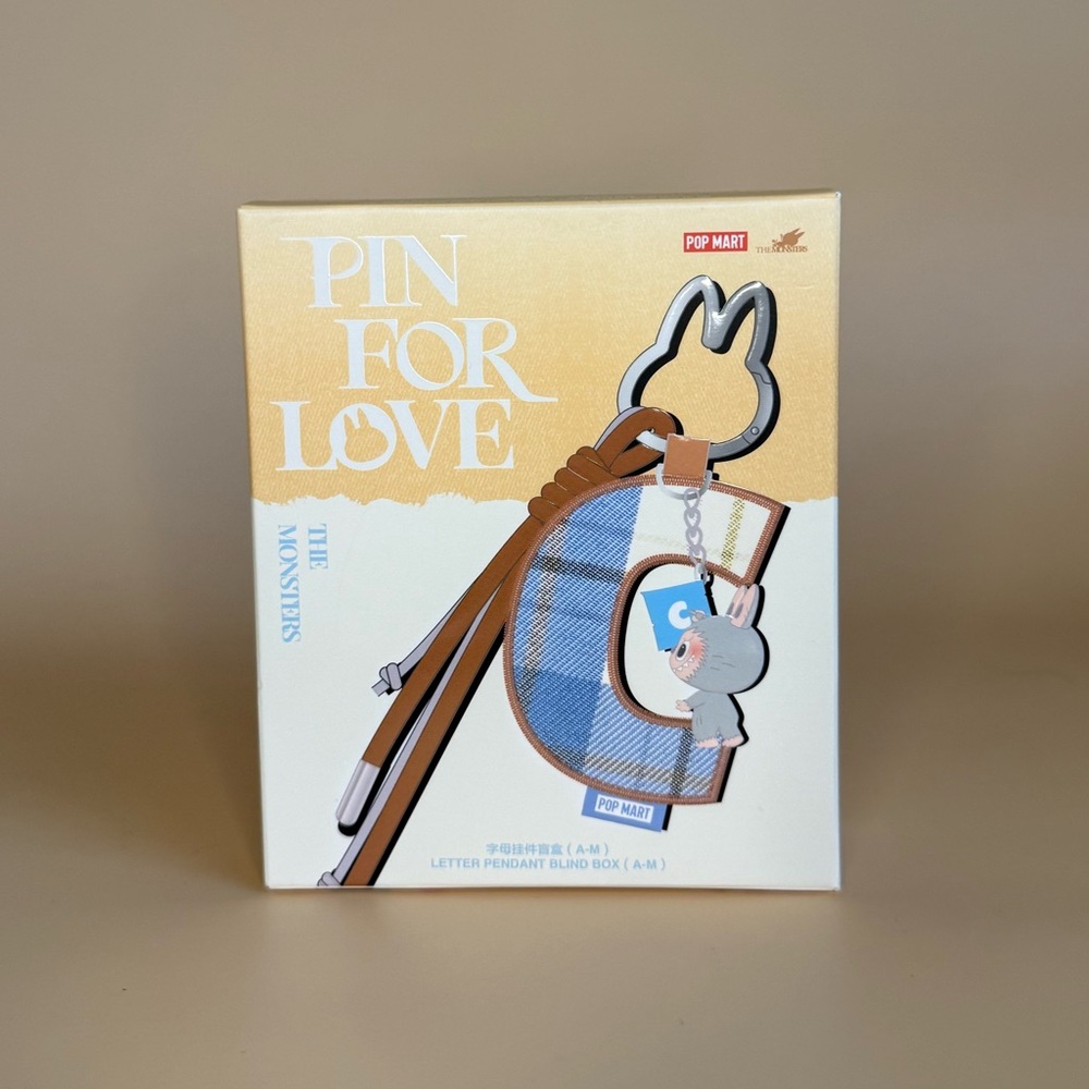 Letter B - Pop Mart Labubu - Pin for Love